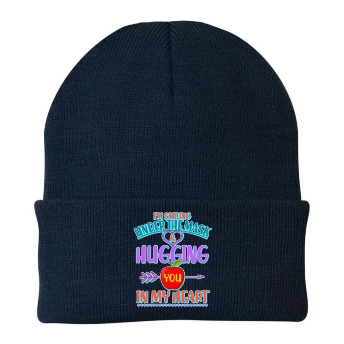 I'm Smiling Under The Mask & Hugging You In My Heart Knit Cap Winter Beanie