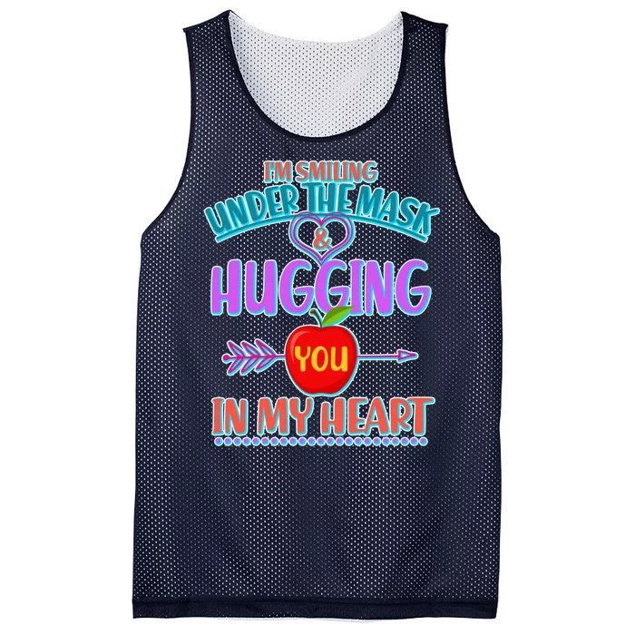 I'm Smiling Under The Mask & Hugging You In My Heart Mesh Reversible Basketball Jersey Tank