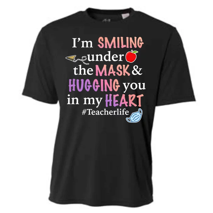 I'm Smiling Under The Mask Hugging You In My Heart Cooling Performance Crew T-Shirt