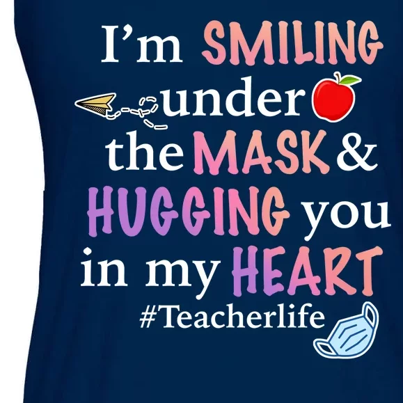 I'm Smiling Under The Mask Hugging You In My Heart Ladies Essential Flowy Tank