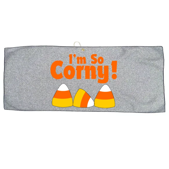 I'm So Corny Candy Corn Halloween Large Microfiber Waffle Golf Towel