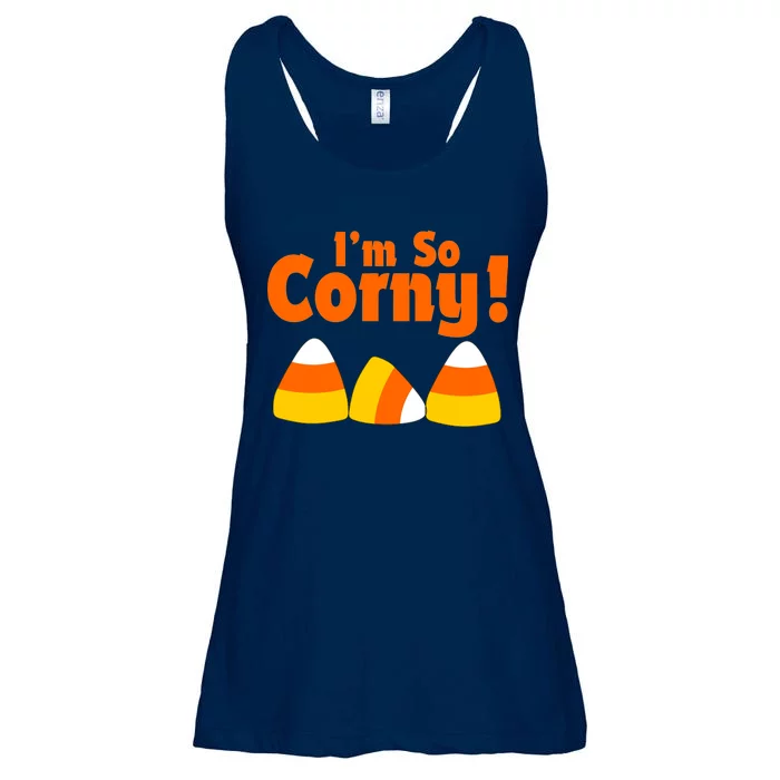 I'm So Corny Candy Corn Halloween Ladies Essential Flowy Tank