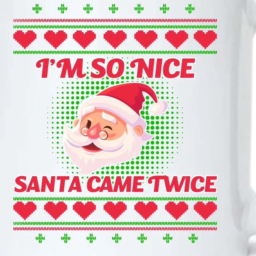 I'm So Nice Santa Came Twice Black Color Changing Mug