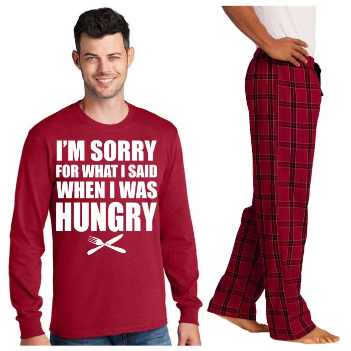 I'm Sorry For What I Said I Was Hungry Long Sleeve Pajama Set