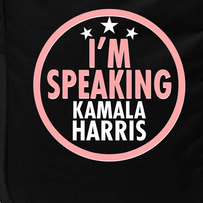 I'm Speaking Emblem Kamala Harris Madam Vice President Impact Tech Backpack