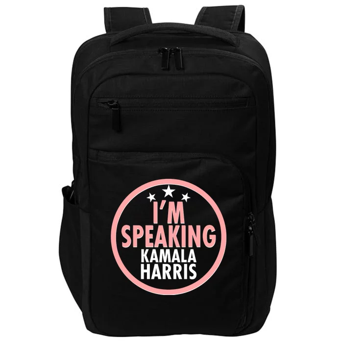 I'm Speaking Emblem Kamala Harris Madam Vice President Impact Tech Backpack