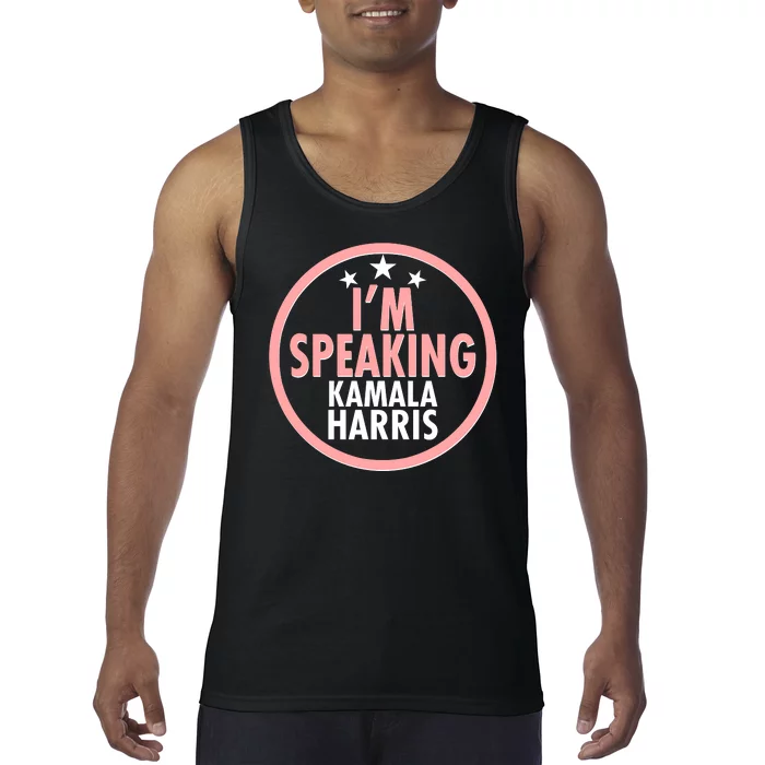 I'm Speaking Emblem Kamala Harris Madam Vice President Tank Top