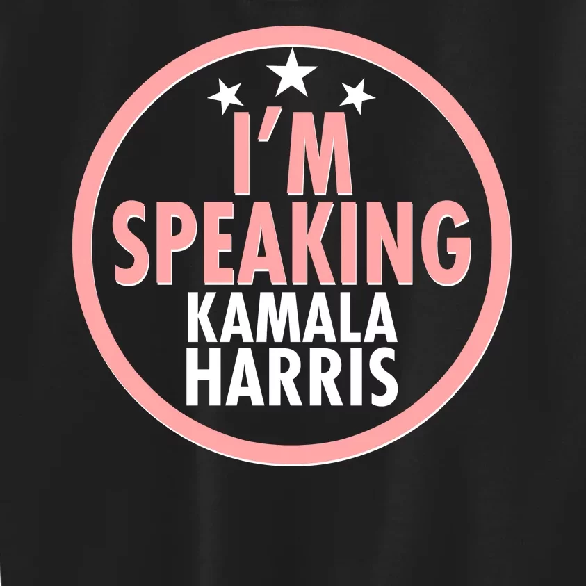 I'm Speaking Emblem Kamala Harris Madam Vice President Kids Sweatshirt