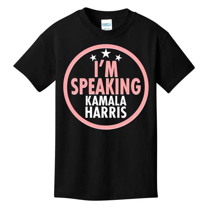 I'm Speaking Emblem Kamala Harris Madam Vice President Kids T-Shirt