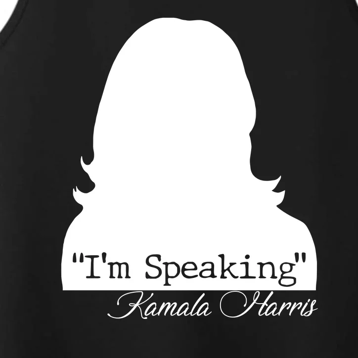 I'm Speaking Kamala Harris Silhouette Performance Tank