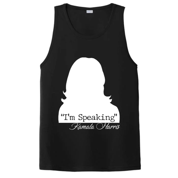 I'm Speaking Kamala Harris Silhouette Performance Tank