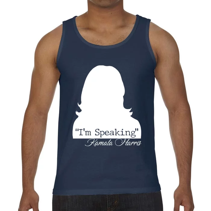 I'm Speaking Kamala Harris Silhouette Comfort Colors® Tank Top