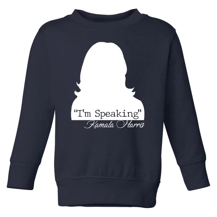 I'm Speaking Kamala Harris Silhouette Toddler Sweatshirt