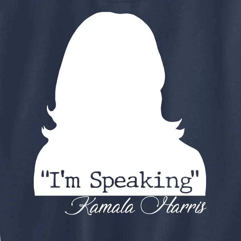 I'm Speaking Kamala Harris Silhouette Kids Sweatshirt