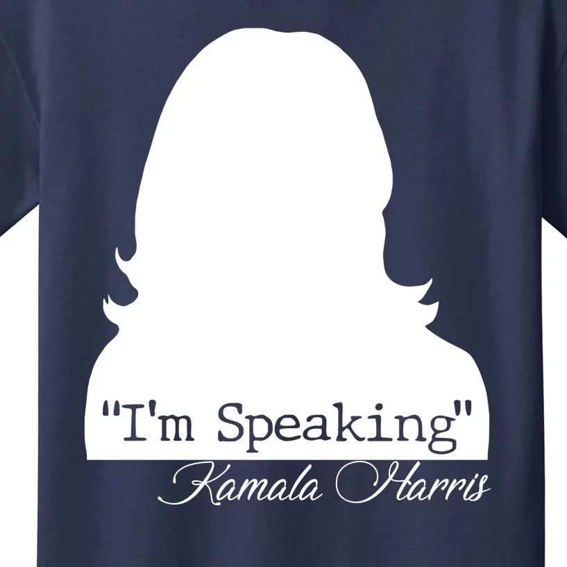 I'm Speaking Kamala Harris Silhouette Kids T-Shirt