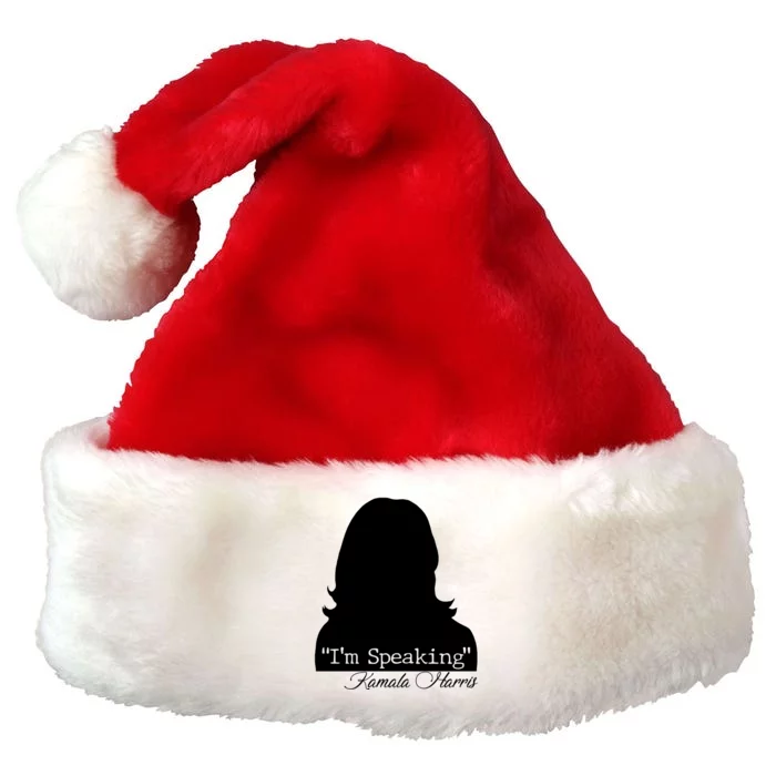 I'm Speaking Kamala Harris Silhouette Premium Christmas Santa Hat