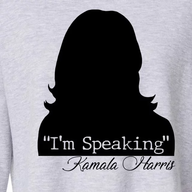 I'm Speaking Kamala Harris Silhouette Cropped Pullover Crew