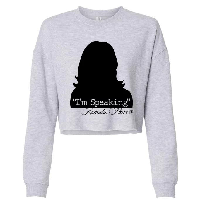 I'm Speaking Kamala Harris Silhouette Cropped Pullover Crew