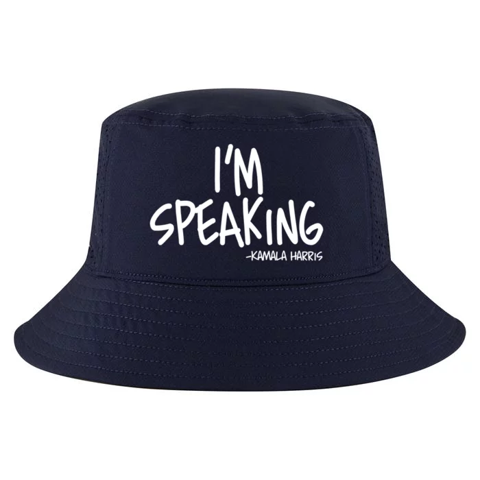 I'm Speaking Kamala Harris Vice President Debate Quote Cool Comfort Performance Bucket Hat