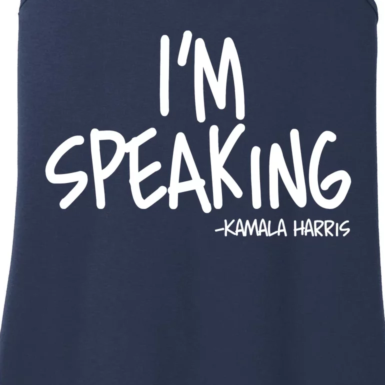 I'm Speaking Kamala Harris Vice President Debate Quote Ladies Essential Tank