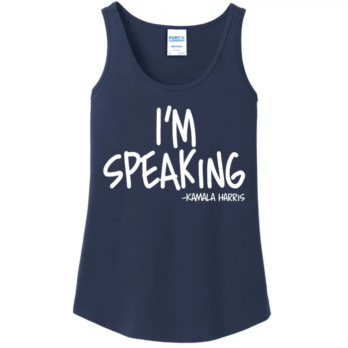 I'm Speaking Kamala Harris Vice President Debate Quote Ladies Essential Tank