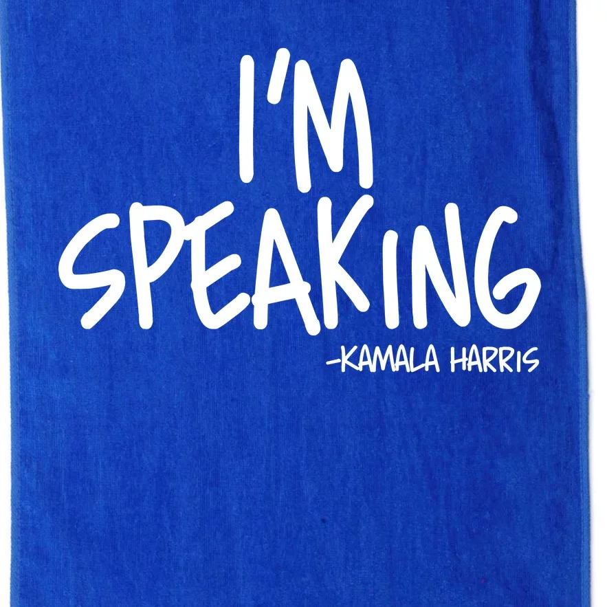 I'm Speaking Kamala Harris Vice President Debate Quote Platinum Collection Golf Towel