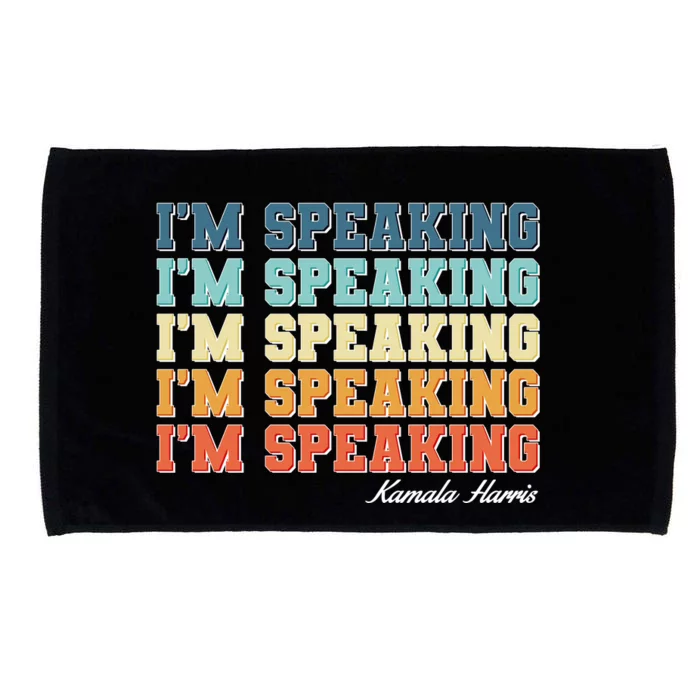 I'm Speaking pattern Kamala Harris Madam Vice President Microfiber Hand Towel