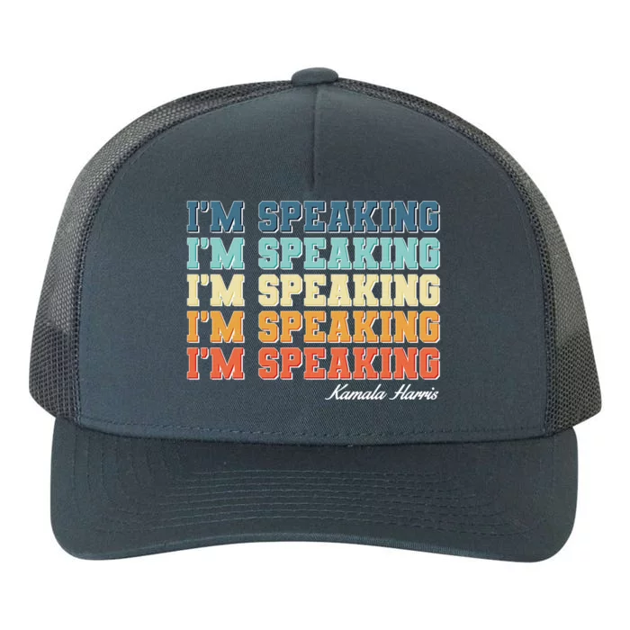 I'm Speaking pattern Kamala Harris Madam Vice President Yupoong Adult 5-Panel Trucker Hat