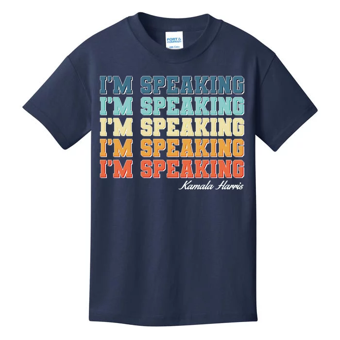 I'm Speaking pattern Kamala Harris Madam Vice President Kids T-Shirt