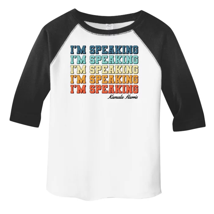 I'm Speaking pattern Kamala Harris Madam Vice President Toddler Fine Jersey T-Shirt