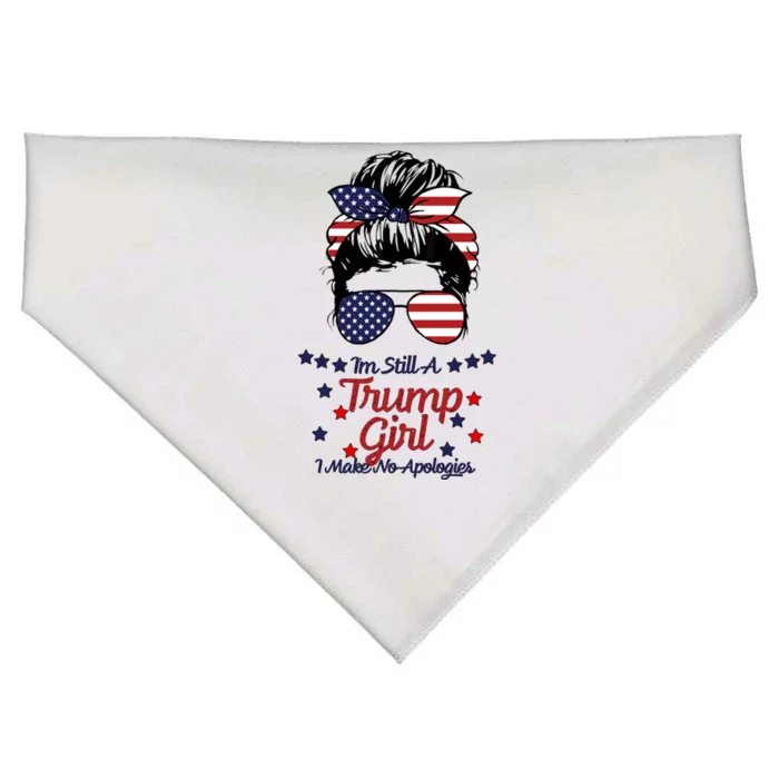 I'm Still A Trump Girl I Make No Apologies Trump 2024 USA-Made Doggie Bandana