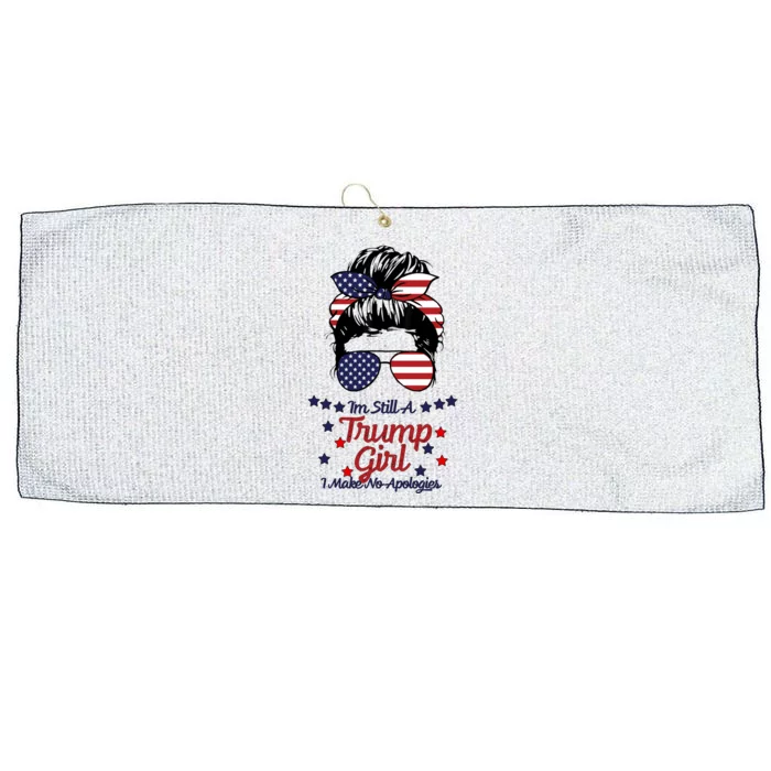 I'm Still A Trump Girl I Make No Apologies Trump 2024 Large Microfiber Waffle Golf Towel