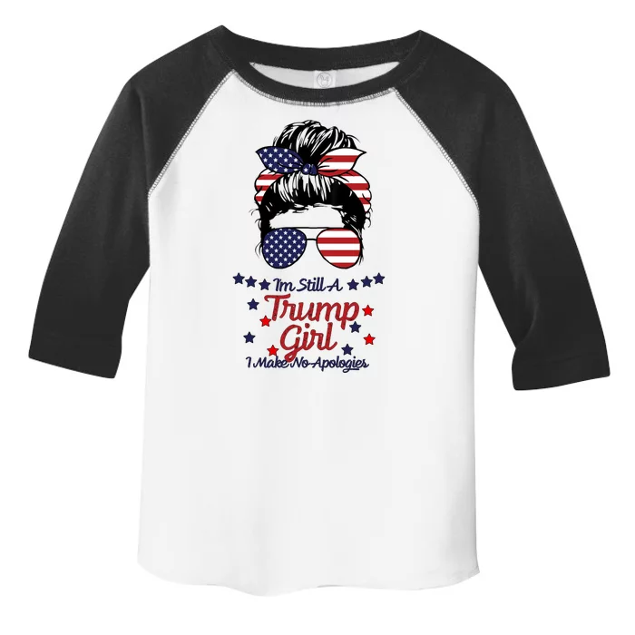 I'm Still A Trump Girl I Make No Apologies Trump 2024 Toddler Fine Jersey T-Shirt