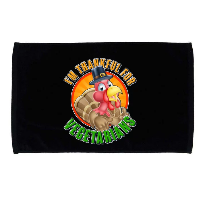 I'm Thankful For Vegetarians Funny Thanksgiving Microfiber Hand Towel