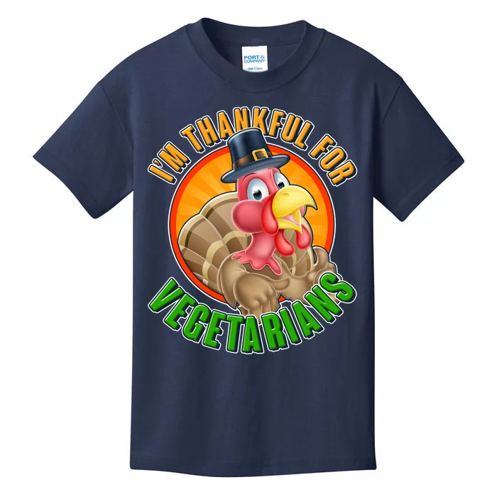 I'm Thankful For Vegetarians Funny Thanksgiving Kids T-Shirt