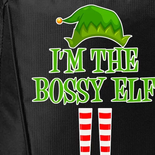 I'm The Bossy Elf Matching Family Christmas City Backpack