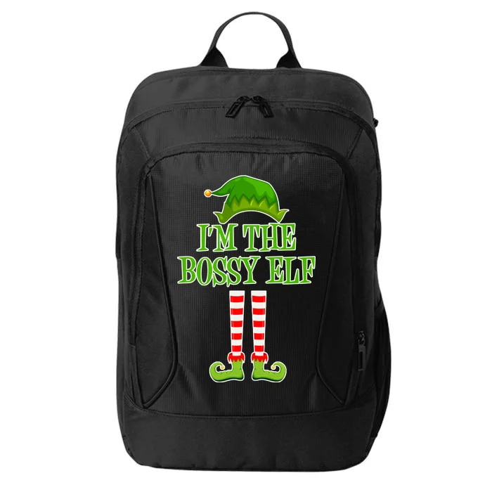 I'm The Bossy Elf Matching Family Christmas City Backpack