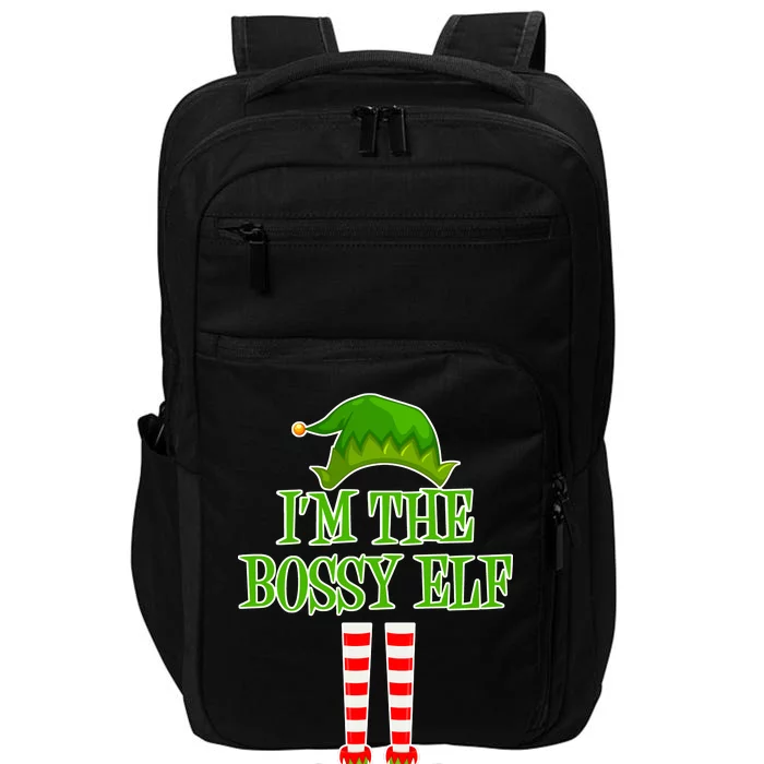 I'm The Bossy Elf Matching Family Christmas Impact Tech Backpack