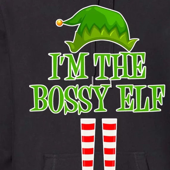 I'm The Bossy Elf Matching Family Christmas Premium Hoodie