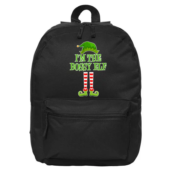 I'm The Bossy Elf Matching Family Christmas 16 in Basic Backpack