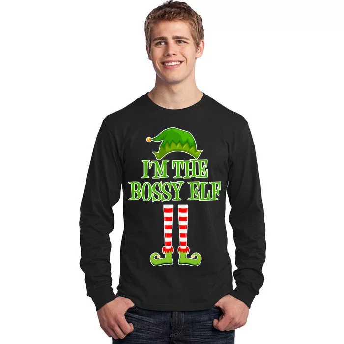 I'm The Bossy Elf Matching Family Christmas Tall Long Sleeve T-Shirt