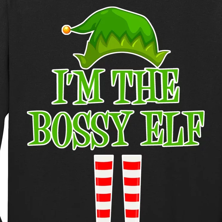 I'm The Bossy Elf Matching Family Christmas Tall Long Sleeve T-Shirt