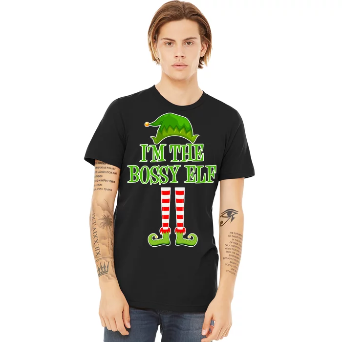 I'm The Bossy Elf Matching Family Christmas Premium T-Shirt