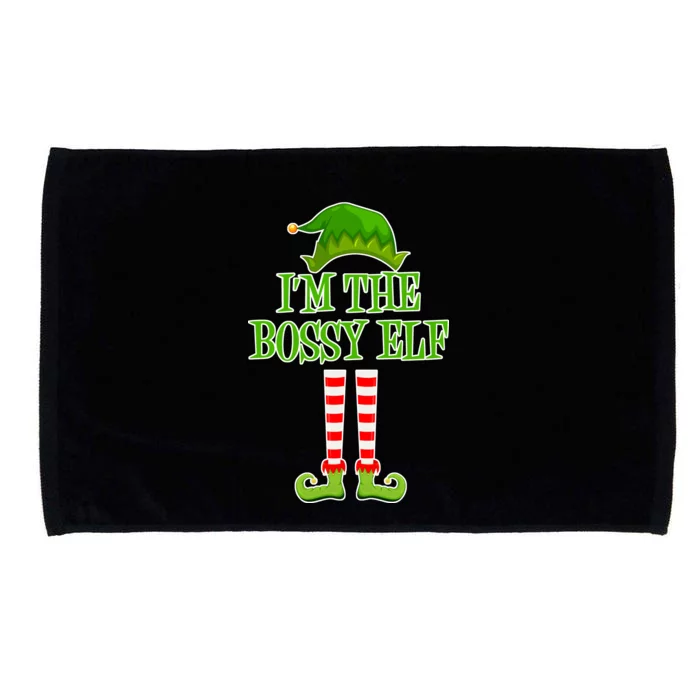 I'm The Bossy Elf Matching Family Christmas Microfiber Hand Towel