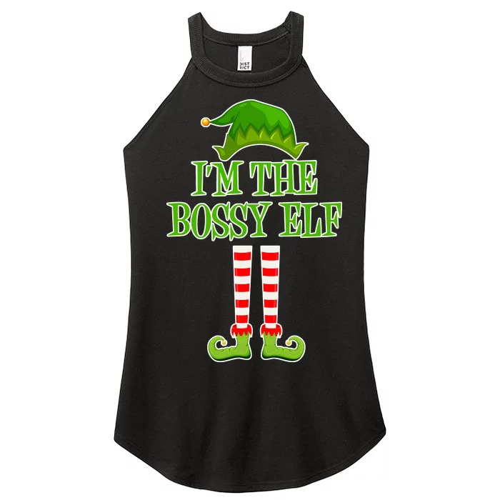 I'm The Bossy Elf Matching Family Christmas Women’s Perfect Tri Rocker Tank