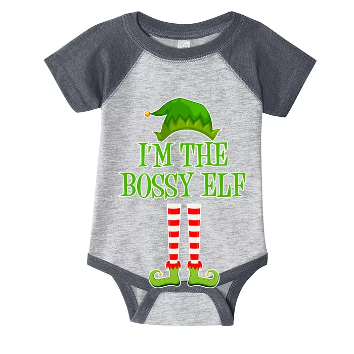 I'm The Bossy Elf Matching Family Christmas Infant Baby Jersey Bodysuit