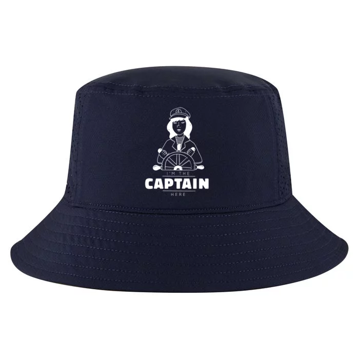 I'm The Captain Here Cool Comfort Performance Bucket Hat