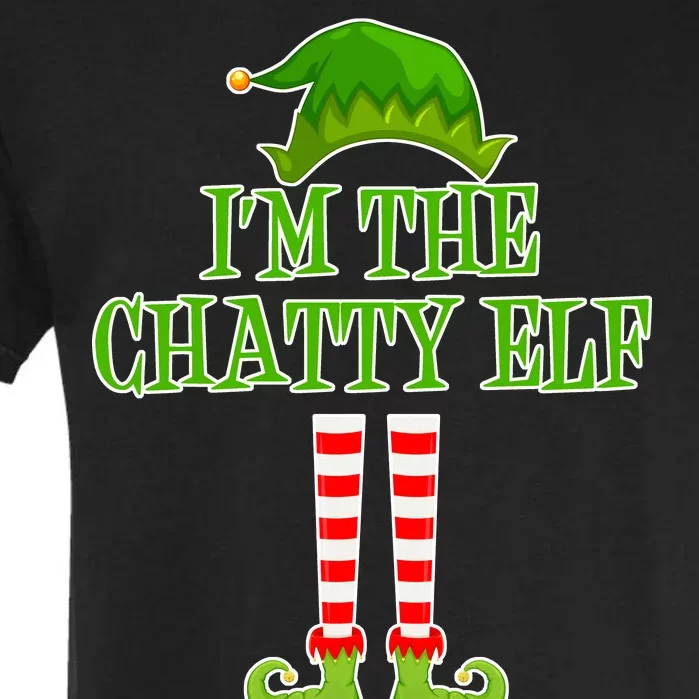 I'm The Chatty Elf Matching Family Christmas Garment-Dyed Heavyweight T-Shirt