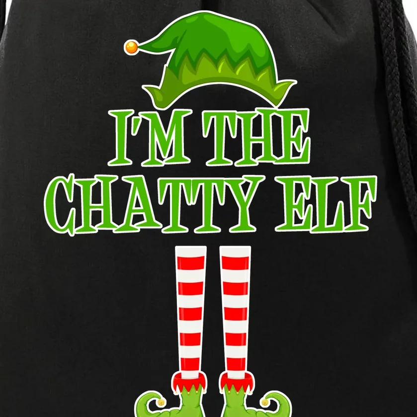 I'm The Chatty Elf Matching Family Christmas Drawstring Bag