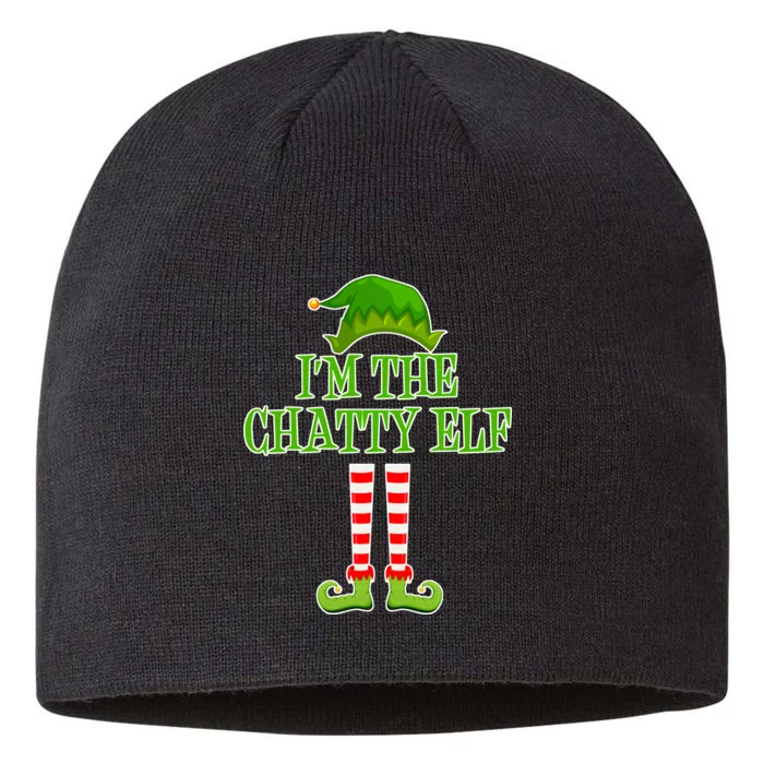 I'm The Chatty Elf Matching Family Christmas 8 1/2in Sustainable Knit Beanie